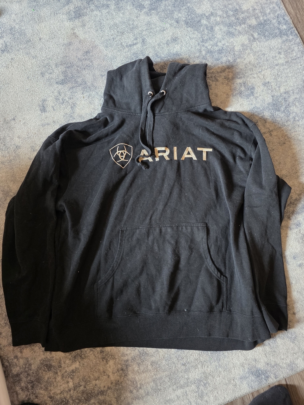 Ariat Black Hoodie with Cream Logo
